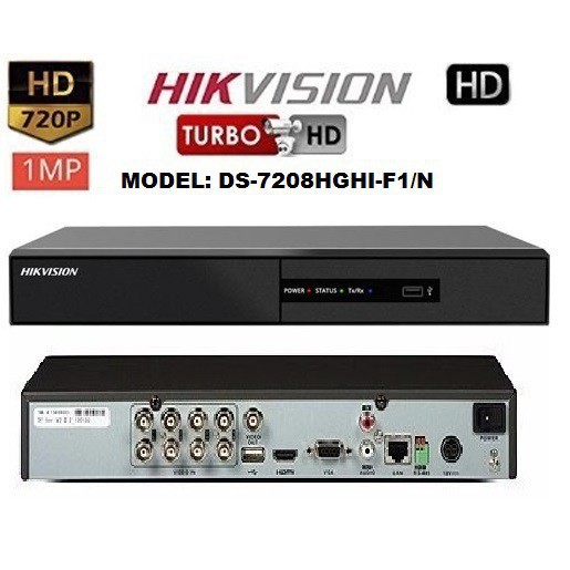 Đầu ghi hình Hikvision 8 kênh 7208HGHI-F1 1MP- vỏ sắt - CAM KẾT CHÍNH HÃNG