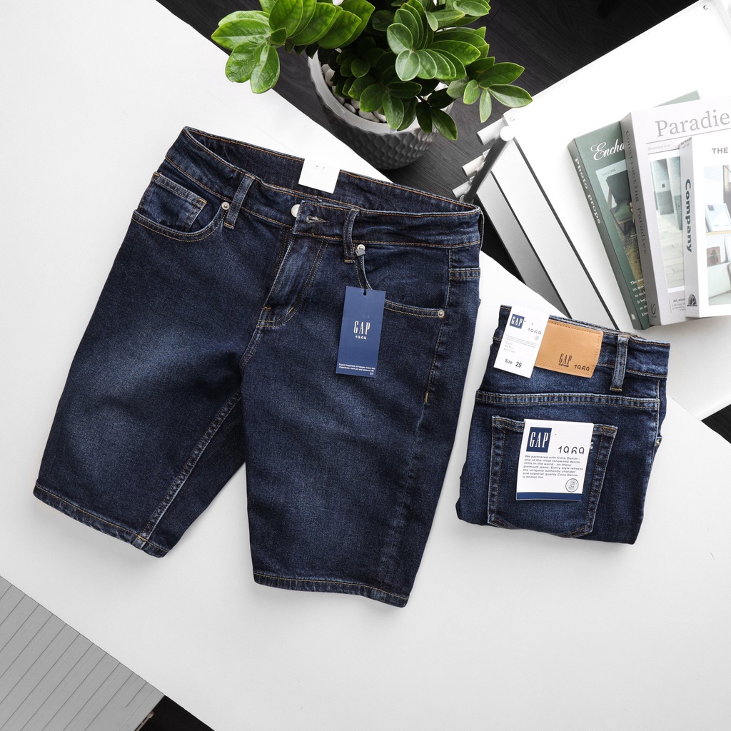 Quần short jean, quần lửng jean nam form đứng, phong cách basic dễ phối đồ 10290