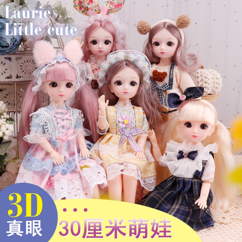 Búp Bê Công Chúa Barbie 3D 23 Khớp Cử Động 1/6 Dành Cho Trẻ Nhỏ