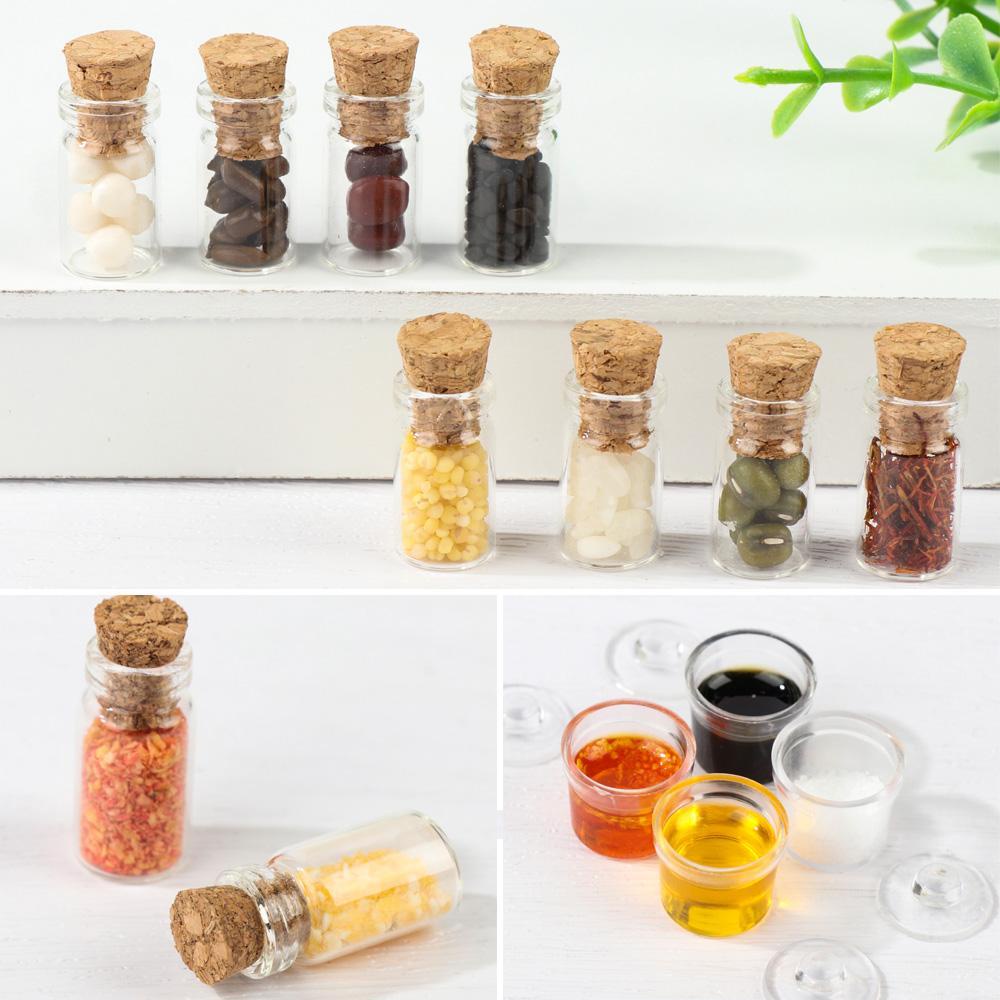 Bộ 4 Hũ Đựng Gia Vị Mini Tỉ Lệ 1: 12 Trang Trí Nhà Búp Bê