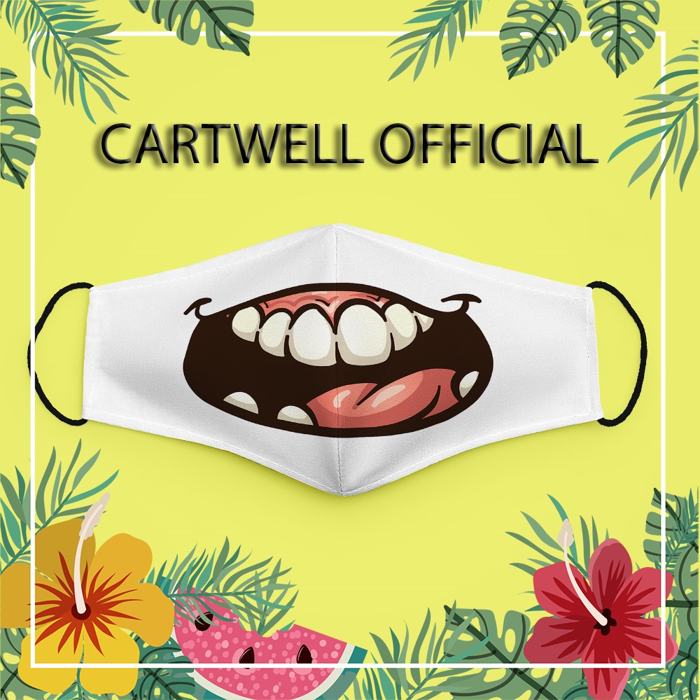 Khẩu trang dễ thương vui nhộn trẻ em cute hoạt hình đáng yêu Hình Vẽ DRAWN CARTWELL phòng ô nhiễm dành cho nam nữ vải co