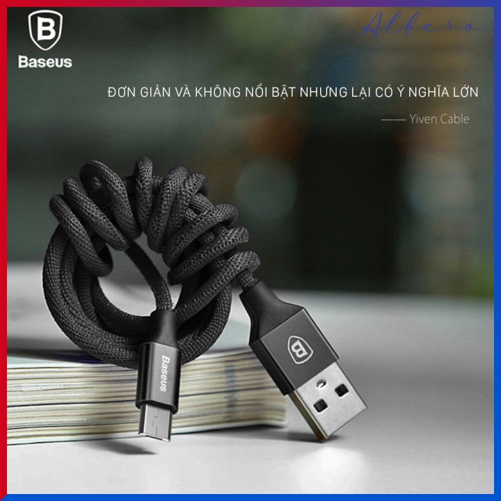 Cáp sạc Baseus Cao cấp (Yiven Cable) cổng Micro USB cho Samsung, LG, Oppo … dài 1.5m. Hỗ trợ sạc nhanh [VN]