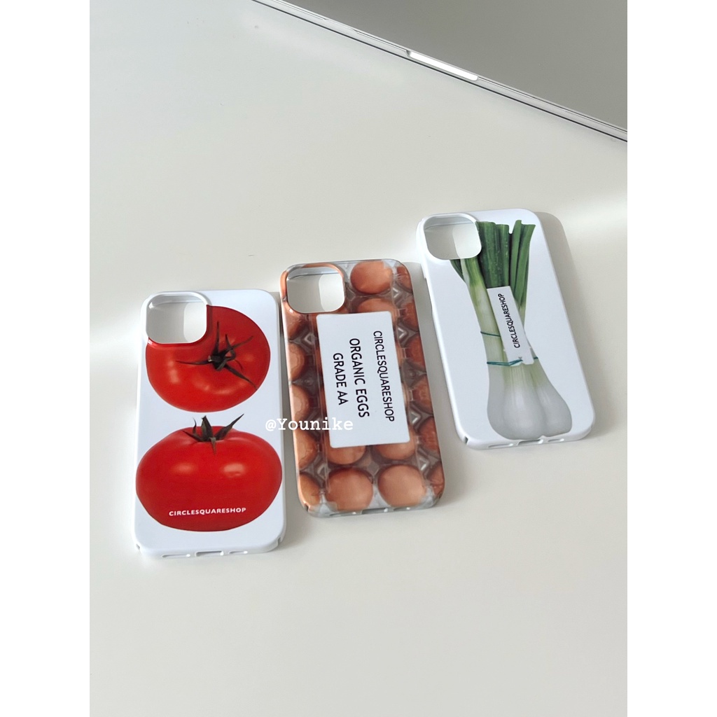 Ốp Điện Thoại Cứng Họa Tiết Trứng Gà / Cà Chua / Trứng Dễ Thương Cho Iphone 14 13pro 12promax 11 xs 12mini xr