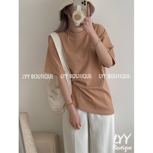 Áo phông nữ trơn cổ tròn màu VINTAGE dáng áo thun ngắn tay cotton freesize thoáng mát LYY BOUTIQUE | BigBuy360 - bigbuy360.vn
