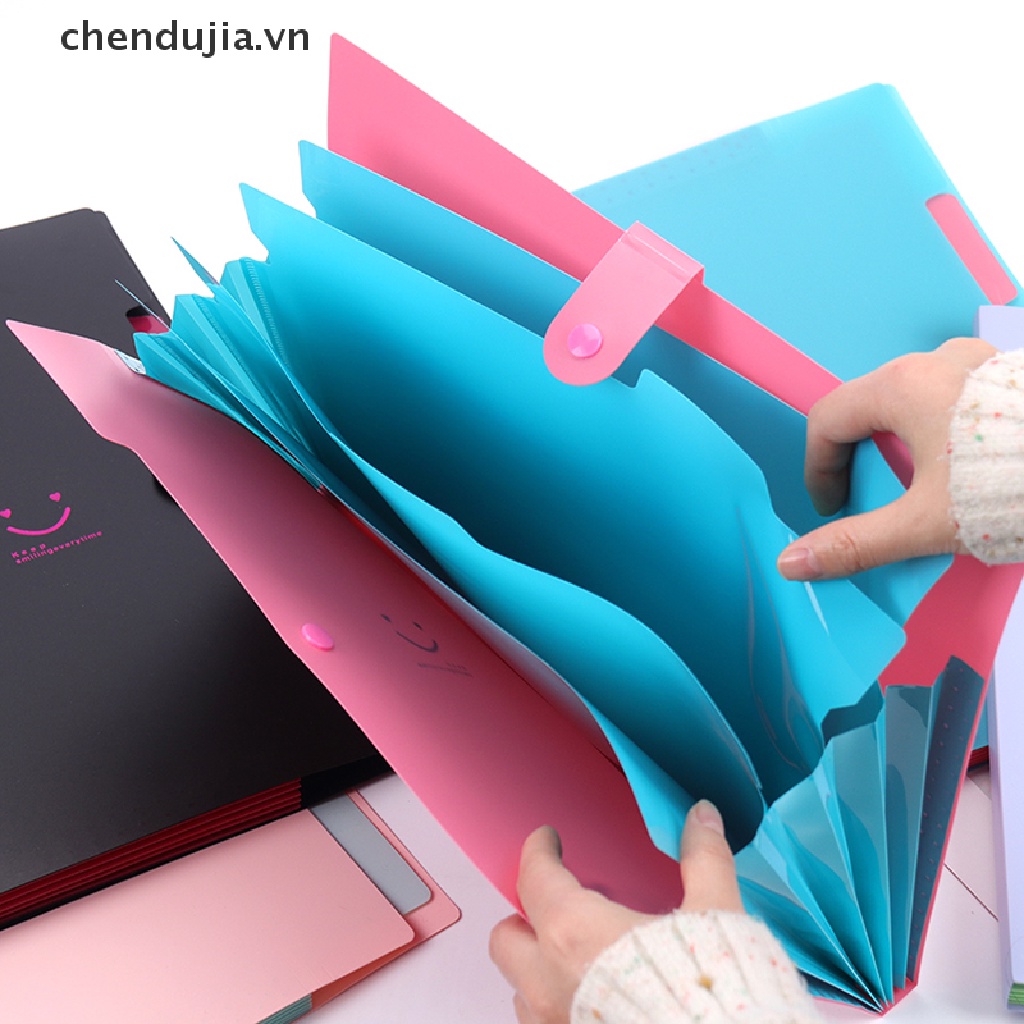 Túi đựng tài liệu khổ A4 chống thấm nước 5 ngăn phong cách Kawaii