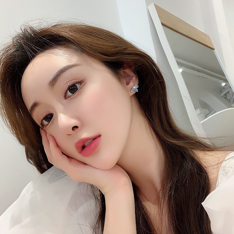 Khuyên tai kẹp không bấm lỗ chốt cố định K242 bằng hợp kim mạ vàng hình bông hoa đính hạt trai dáng ngắn Leous