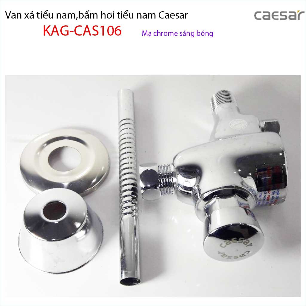 Bấm tiểu nam, van xả tiểu nam, nhấn hơi tiểu nam, xả tiểu ấn tay Caesar cao cấp KAG-CAS106