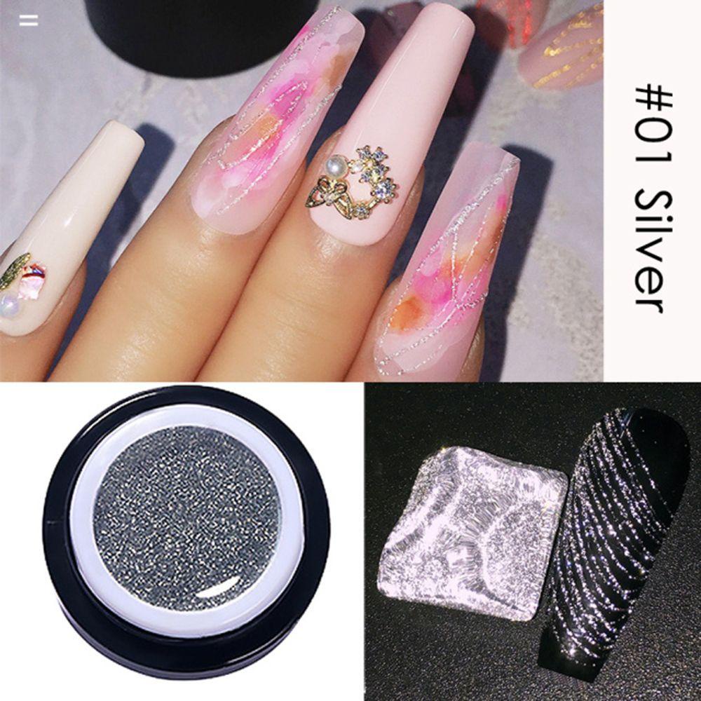 SUSHEN 5ml Manicure Spider Web Gel Soak Off Polish Nail Art with Glitter DIY Reflective Sparkling Varnish Pulling Silk Nail Gel