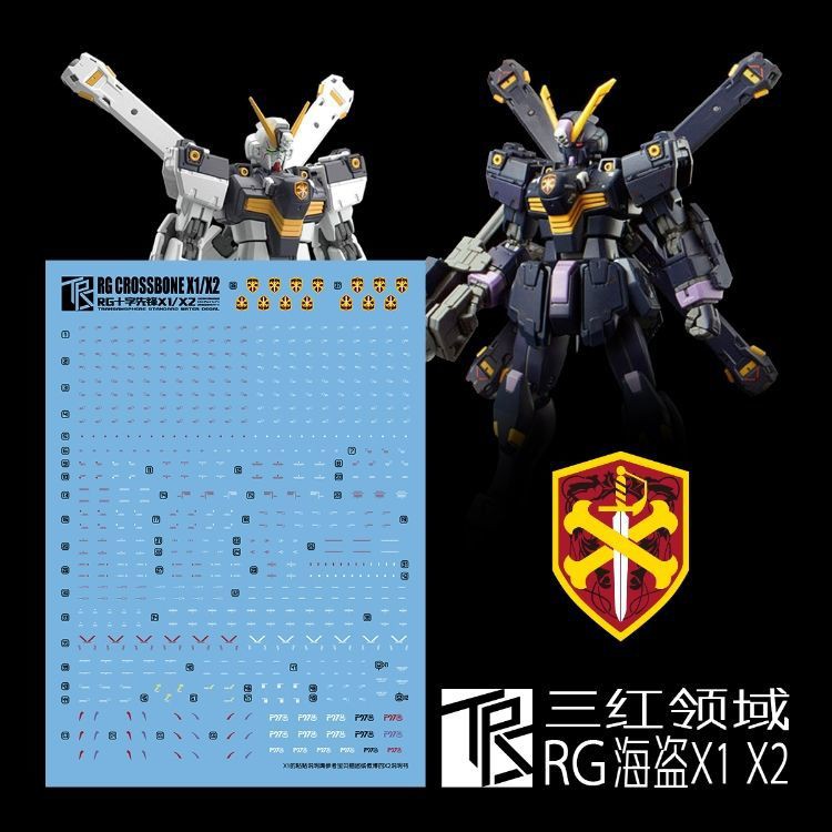 Bộ miếng dán trang trí mô hình đồ chơi Gundam phong cách hải tặc