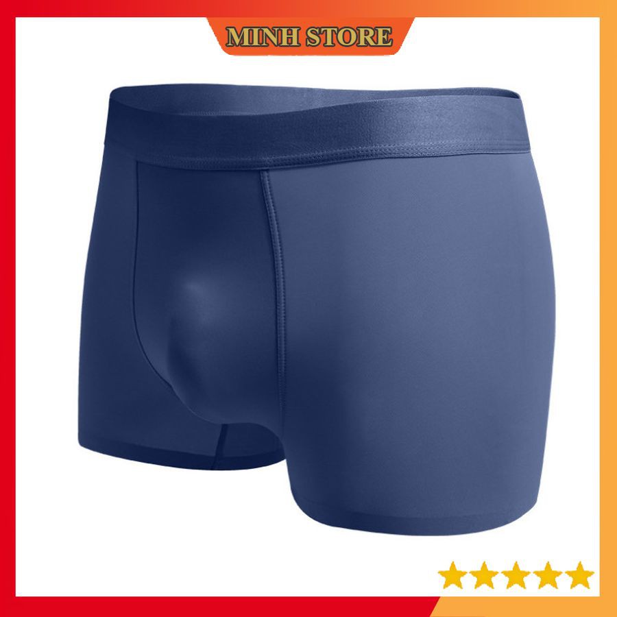 Quần sịp nam boxer Đúc Lụa kháng mùi kháng khuẩn, Quần lót nam thun lạnh siêu mỏng boxer chun đúc SL01- Minhstore