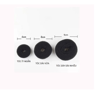 Miếng Độn Tóc, Búi Tóc Phồng Tròn Củ Tỏi , Hỗ Trợ Búi Tóc
