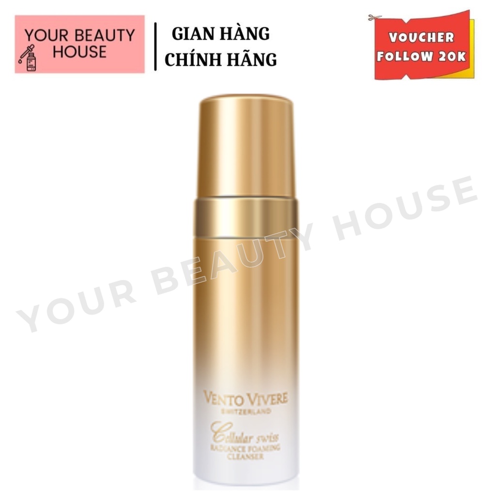 SỮA RỬA MẶT DẠNG BỌT VENTO SELLULAR SWISS RADIANCE FOAMING CLEANSE