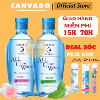 Nước Tẩy Trang Dưỡng Trắng Senka All Clear Water Micellar Formula White Và Fresh Anti Shine 230ml