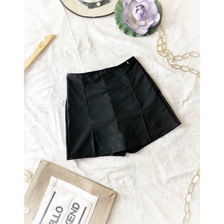 Quần Váy Nữ Xẻ 1 Bên Dáng A Lưng Cạp Cao