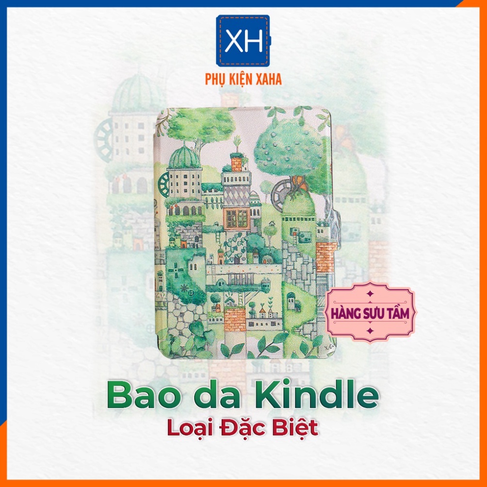Bao Da Máy Đọc Sách Kindle Paperwhite 4 Lâu Đài Rừng Cây - Phụ Kiện Đẹp XaHa