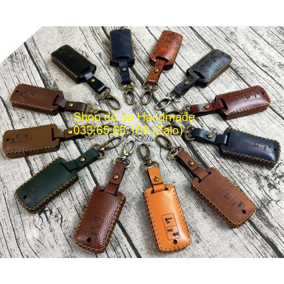 Bao da chìa khóa xe Honda: Lead, vision, Air blade, vario bằng da thật, kèm tặng móc khóa, khắc tên miễn phí