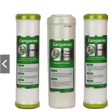 Bộ 3 Lõi lọc nước Kangaroo - Lõi lọc thô số123 Kangaroo