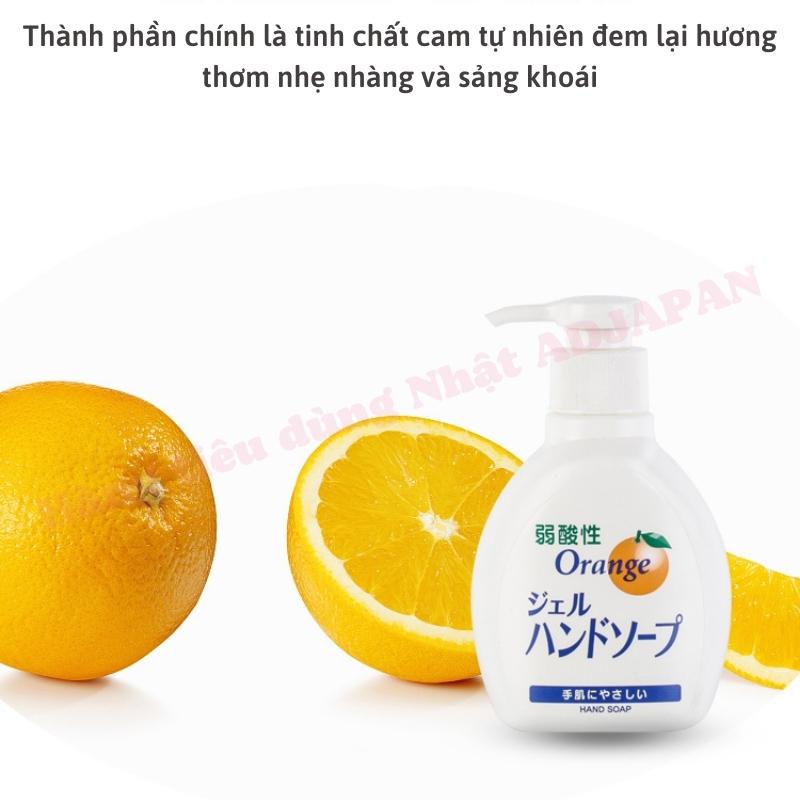 Nước rửa tay hương cam tự nhiên 200ml hàng nội địa Nhật bản AD46