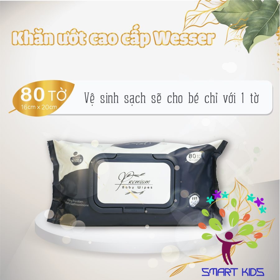 Khăn Ướt Cao Cấp Wesser 80 Tờ