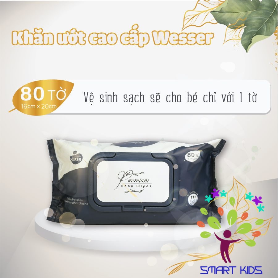 Khăn ướt cao cấp Wesser 80 tờ