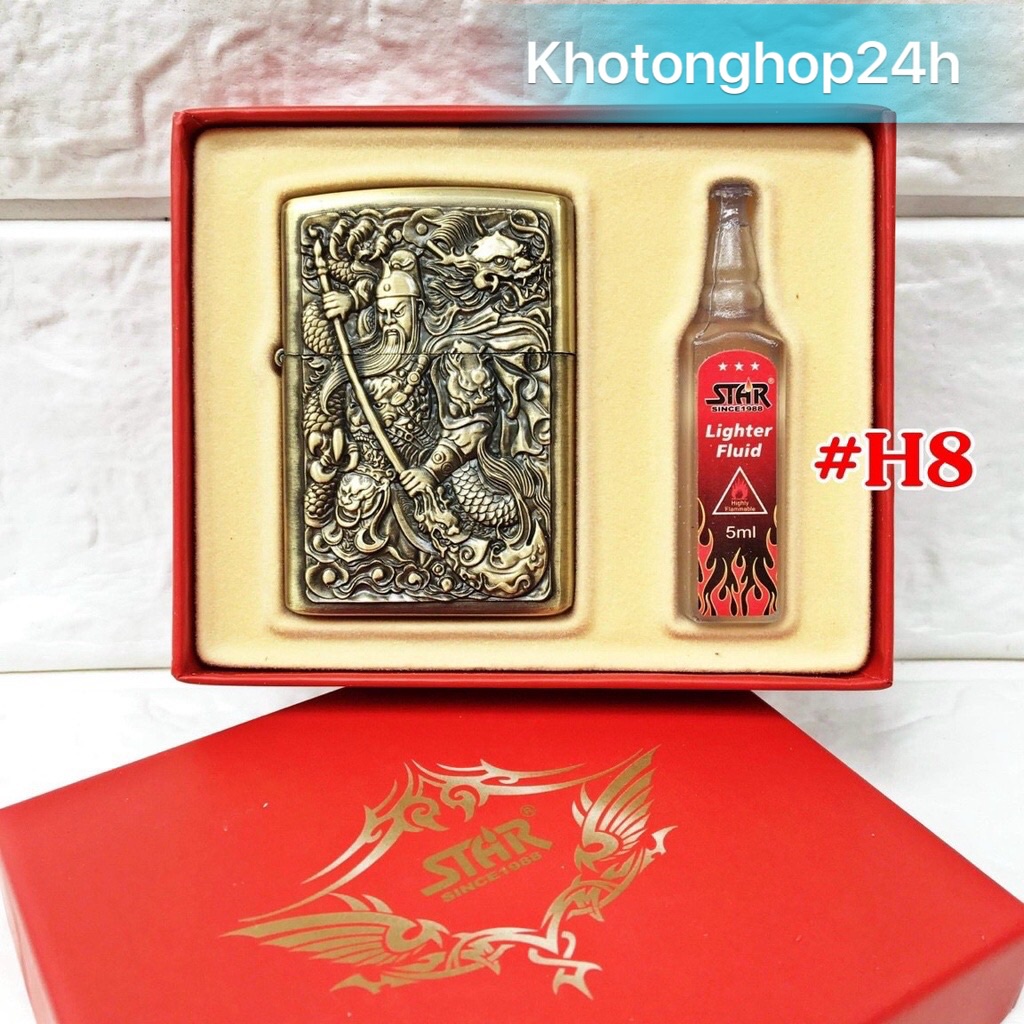 Phụ kiện zippoo hình nổi có hộp hàng đẹp nhiều hình