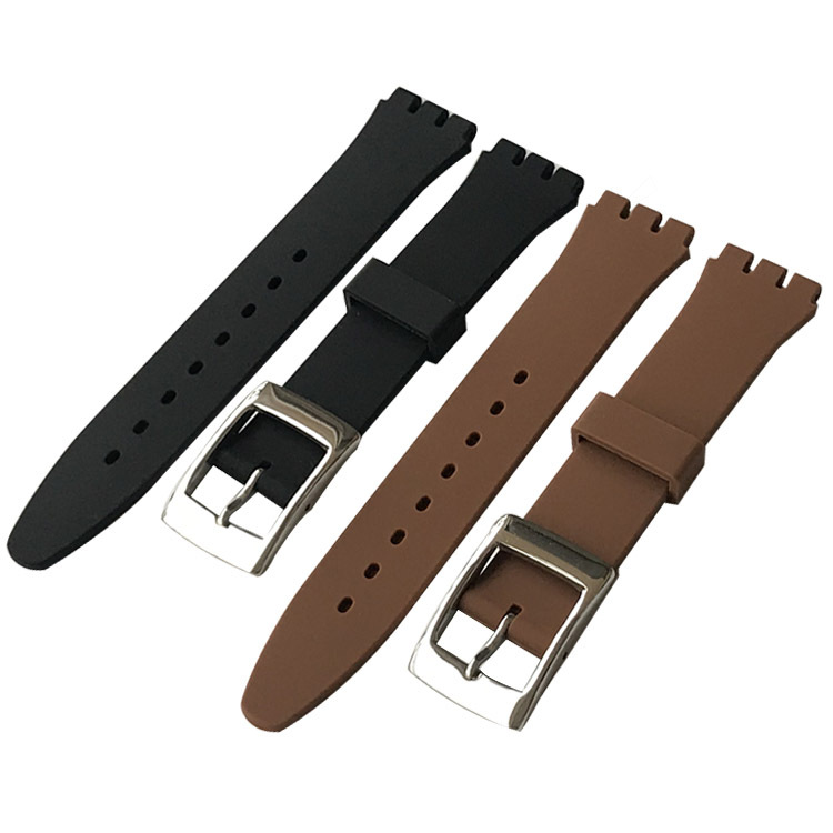 Dây Đeo Thay Thế Cho Đồng Hồ Swatch Strap 17mm 19mm Bằng Silicone Chất Lượng Cao