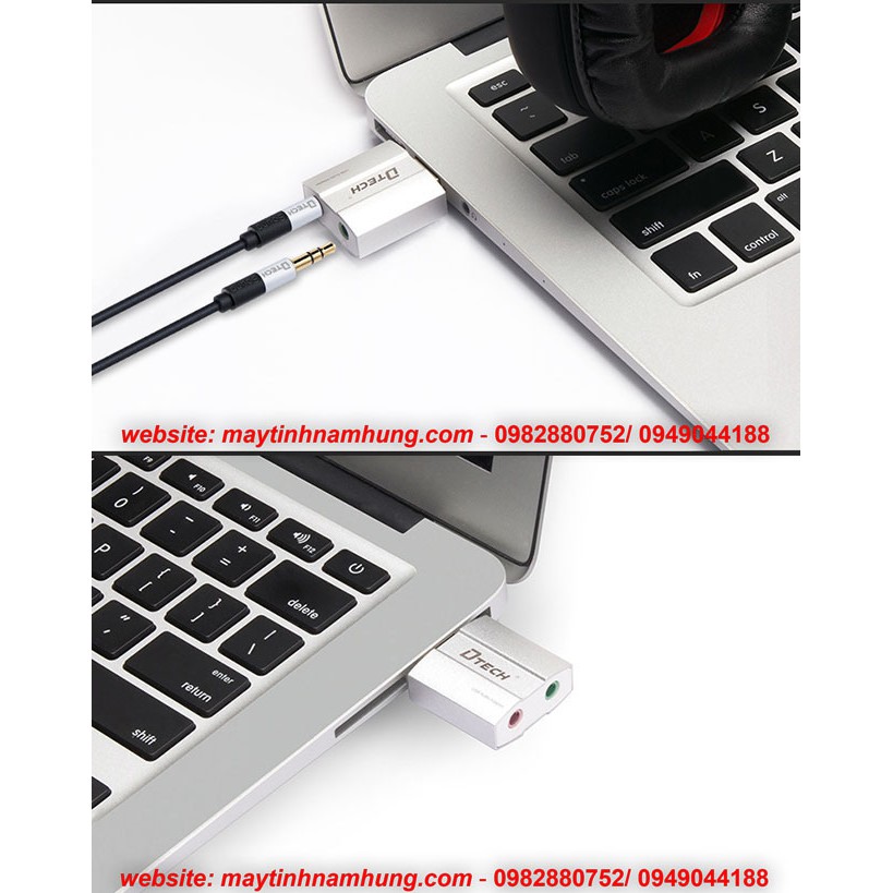 Đầu chuyển tai nghe, mic qua cổng USB chất lượng cao