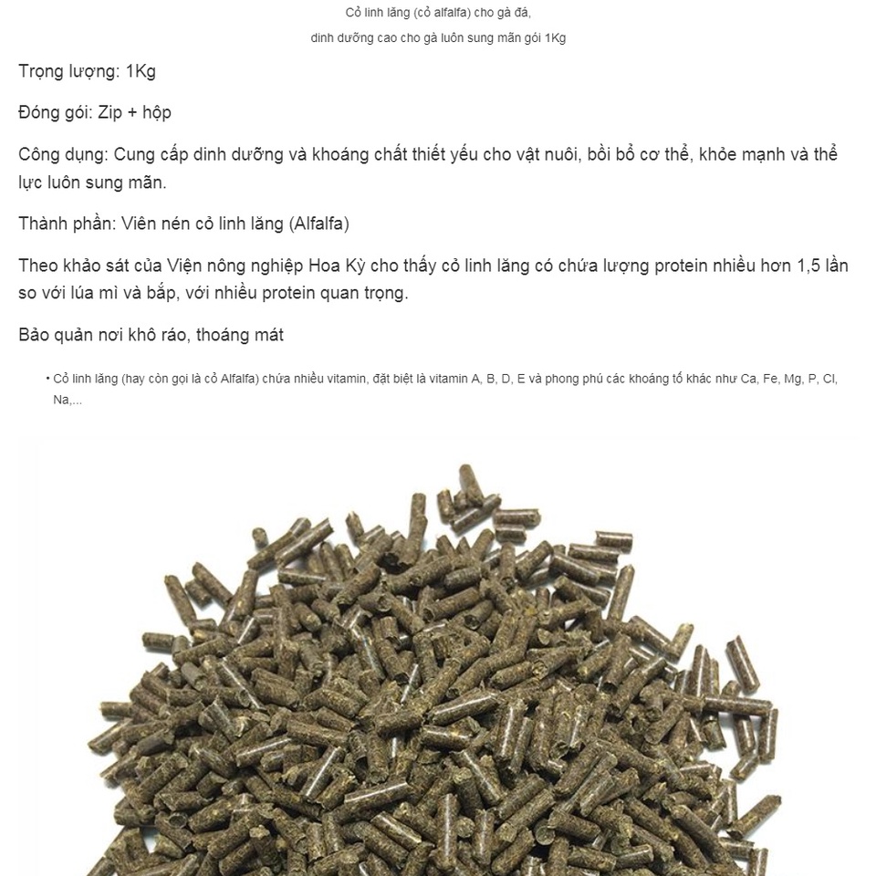 Túi 100 gr viên cỏ nén cho sóc , thỏ , bọ ú ...