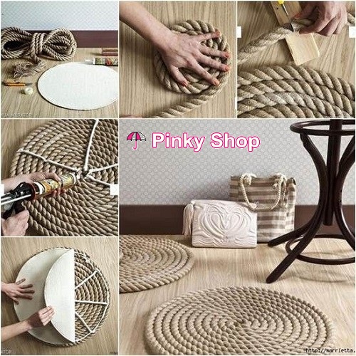 Dây thừng gai, dây cói, dây bố dùng gói trang trí cột hộp quà, quấn dreamcatcher, lọ hoa, làm đồ hanmade Pinky Shop