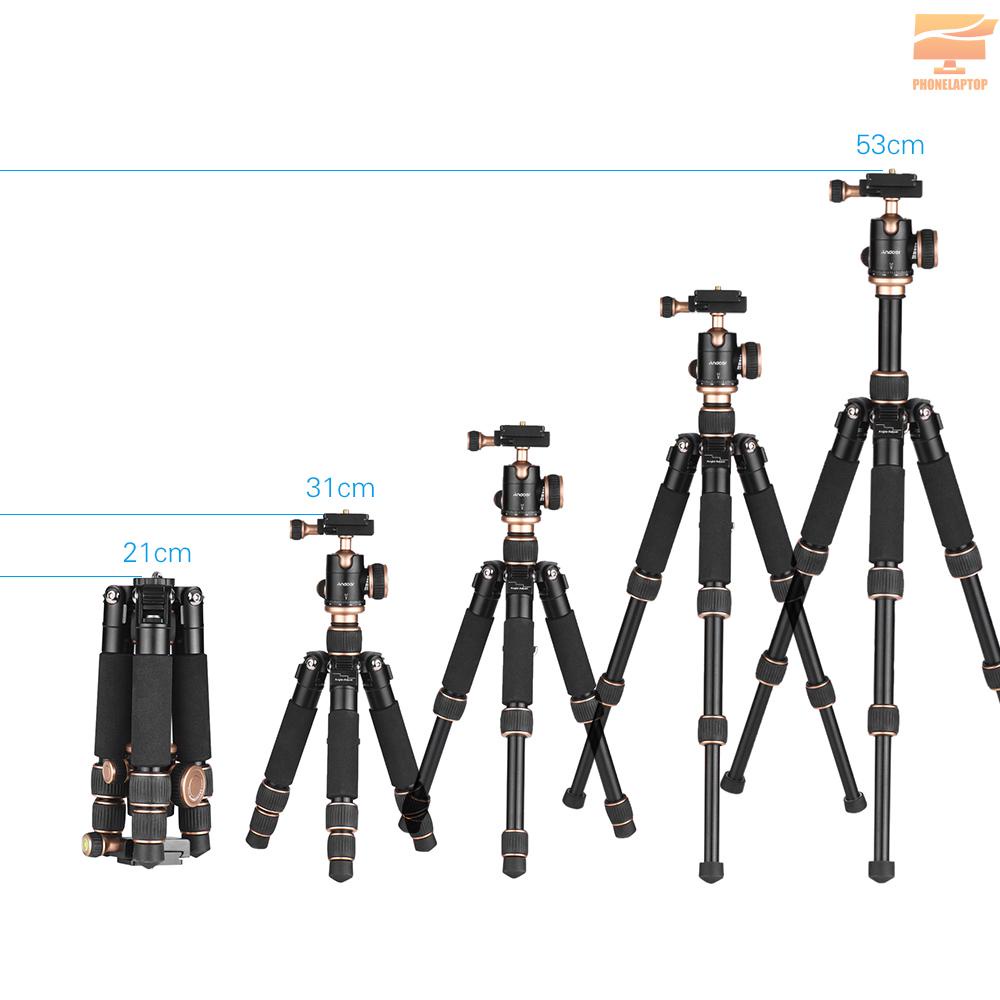Andoer Giá Đỡ Ba Chân 53cm / 21in Mini Để Bàn Tháo Gỡ Nhanh Cho Máy Ảnh Dslr / Điện Thoại Di Động Dv