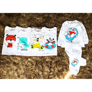 Combo 5 bộ đồ dài cho bé, đồ bé trai, đồ bé gái cotton 2 chiều Mẫu 1