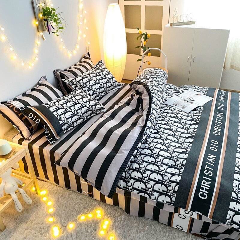 Set chăn Ga Cotton poly nhập khẩu(Có Chăn Phao dày dặn) 2023