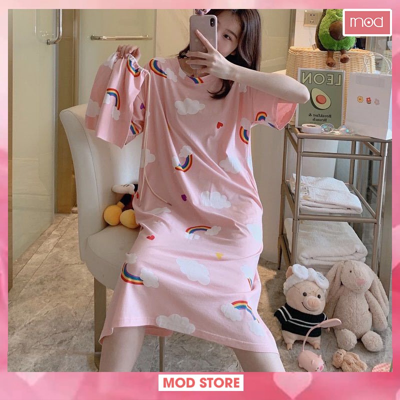 [𝐅𝐫𝐞𝐞𝐬𝐡𝐢𝐩 - 𝐇𝐚̀𝐧𝐠 𝐒𝐚̆̃𝐧] Váy Mặc Nhà Váy Ngủ Họa Tiết Đáng Yêu, Chất Cotton Mềm Mịn Diện Hè V6 | BigBuy360 - bigbuy360.vn