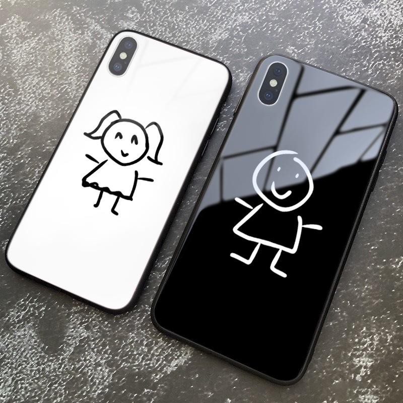 Ốp lưng iphone kính cặp đôi ngộ nghĩnh case 14 14plus 13 pro max 12 promax 11 mini 6 6s 7 8 plus x xr xs