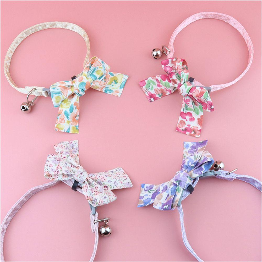 [COD] Vòng Cổ Gắn Nơ Và Chuông Dễ Thương Tùy Chỉnh Cho Mèo Cưng