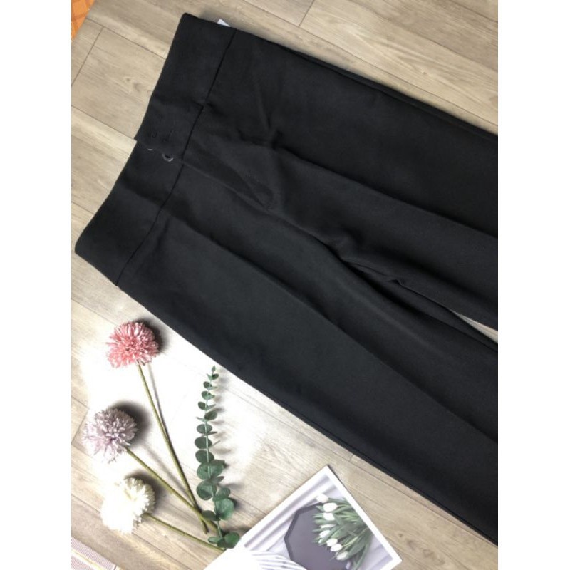 Quần tây nữ cạp cao ống loe dáng dài