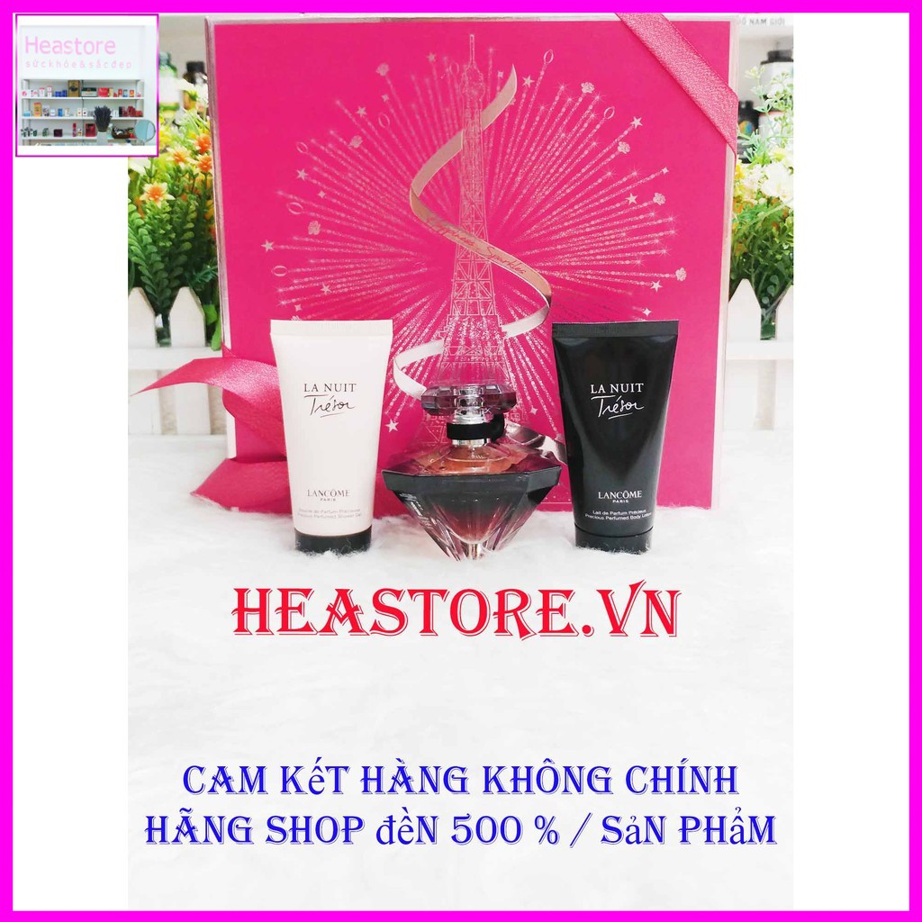 SET NƯỚC HOA LA NUIT TRESOR LANCOME NƯỚC HOA 50 ML + sữa dưỡng thể 50ml + sữa tắm 50ml