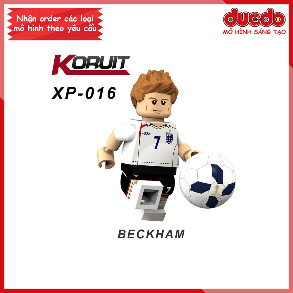 Minifigures các danh thủ bóng đá Messi, Ronaldo, Beckham - Đồ Chơi Lắp Ghép Xếp Hình Mini Mô hình Iron Man Koruit KT1003