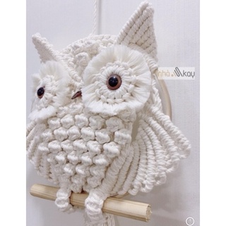 Cú Mèo Macrame Trang Trí