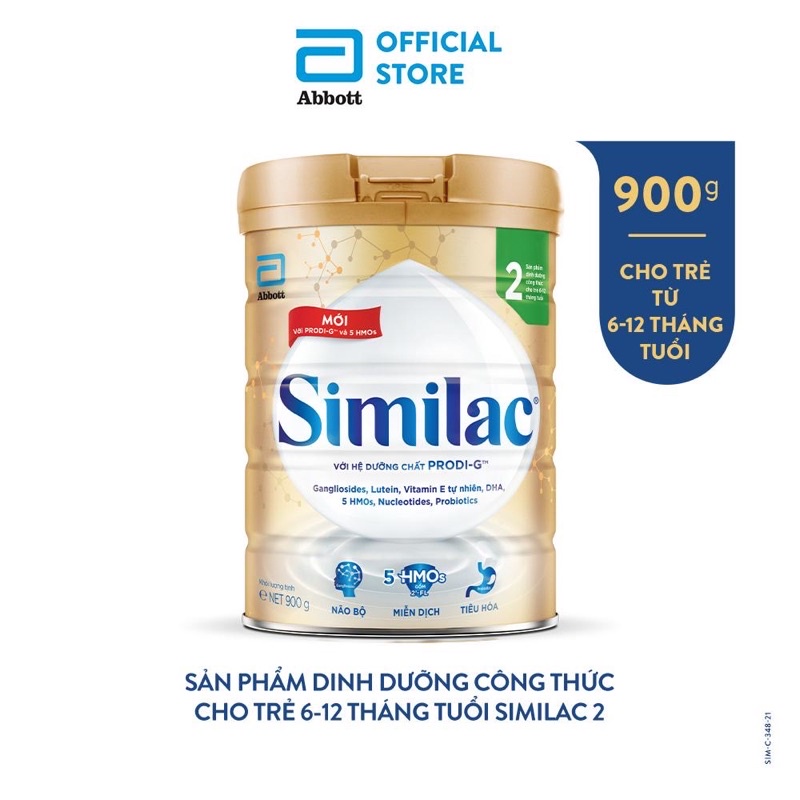 Sữa bột Similac 2 900g dành cho bé 6-12 tháng tuổi