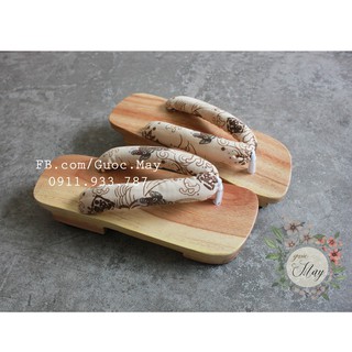 Guốc Gỗ Geta Guốc Nhật Nam Nữ - Phụ kiện cho Kimono, Yukata màu G01