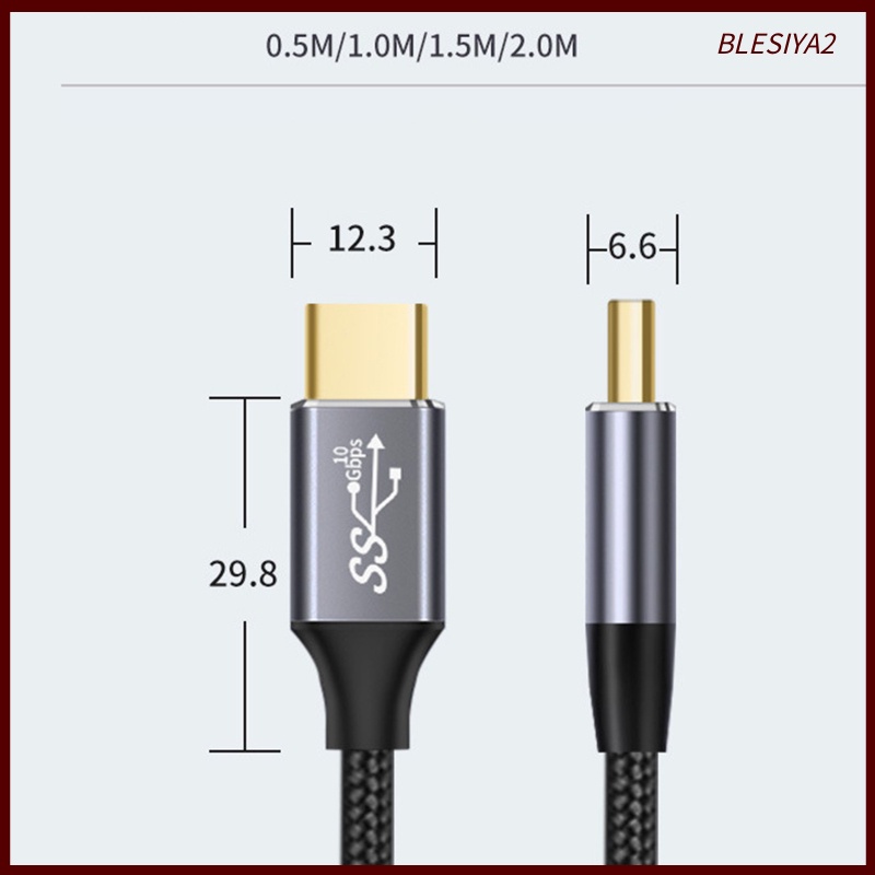 Cáp hai đầu TypeC chuẩn 3.1 Gen2 10Gb 100W PD dài 0.5M