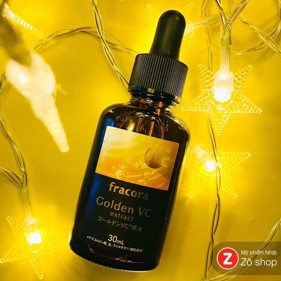 Serum vàng Fracora giảm thâm, trắng hồng, căng bóng, săn chắc da - Fracora Golden VC Extract Serum (30ml)