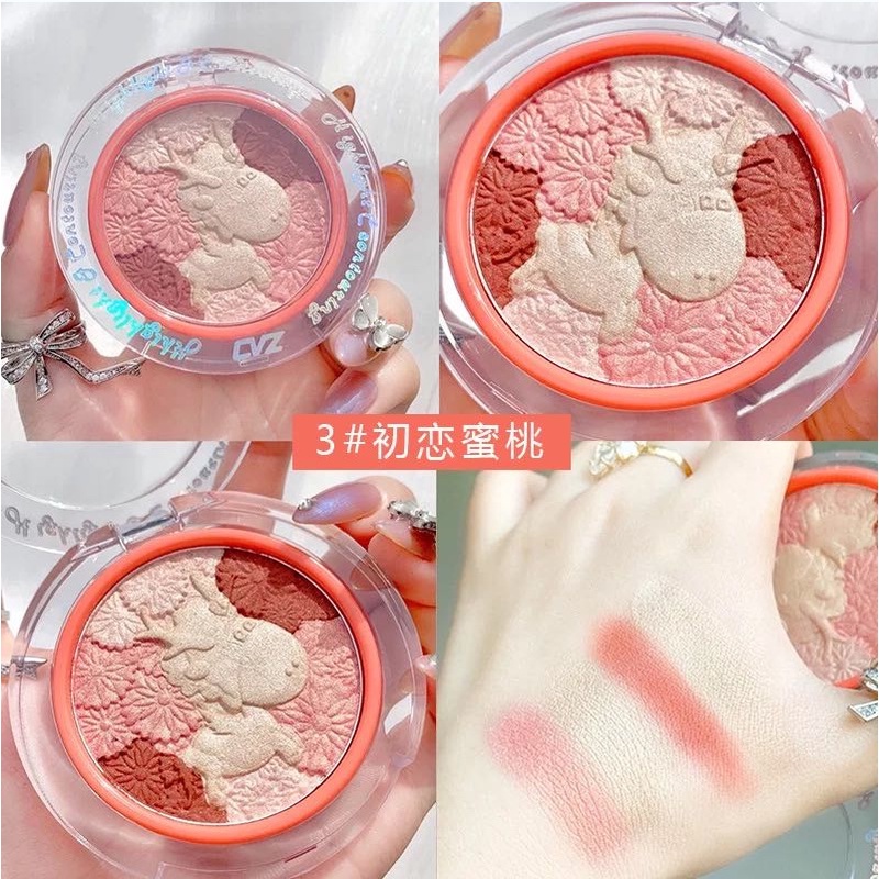 Phấn Má Hồng Cvz Thiết Kế Hình Kỳ Lân Dễ Thương