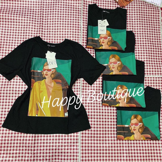 [Ảnh thật] Áo phông đen cô gái size S- M