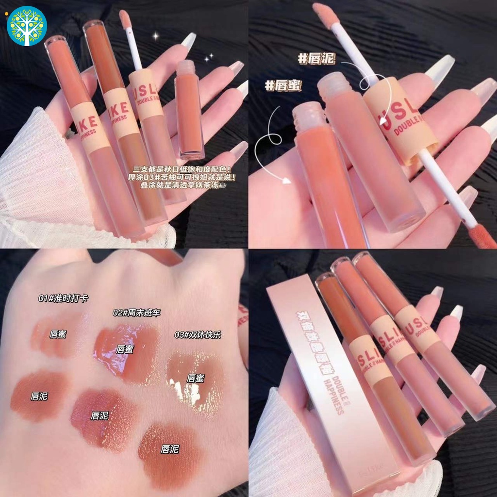 Son Môi Hai Đầu Dưỡng Ẩm Chống Thấm Nước RY