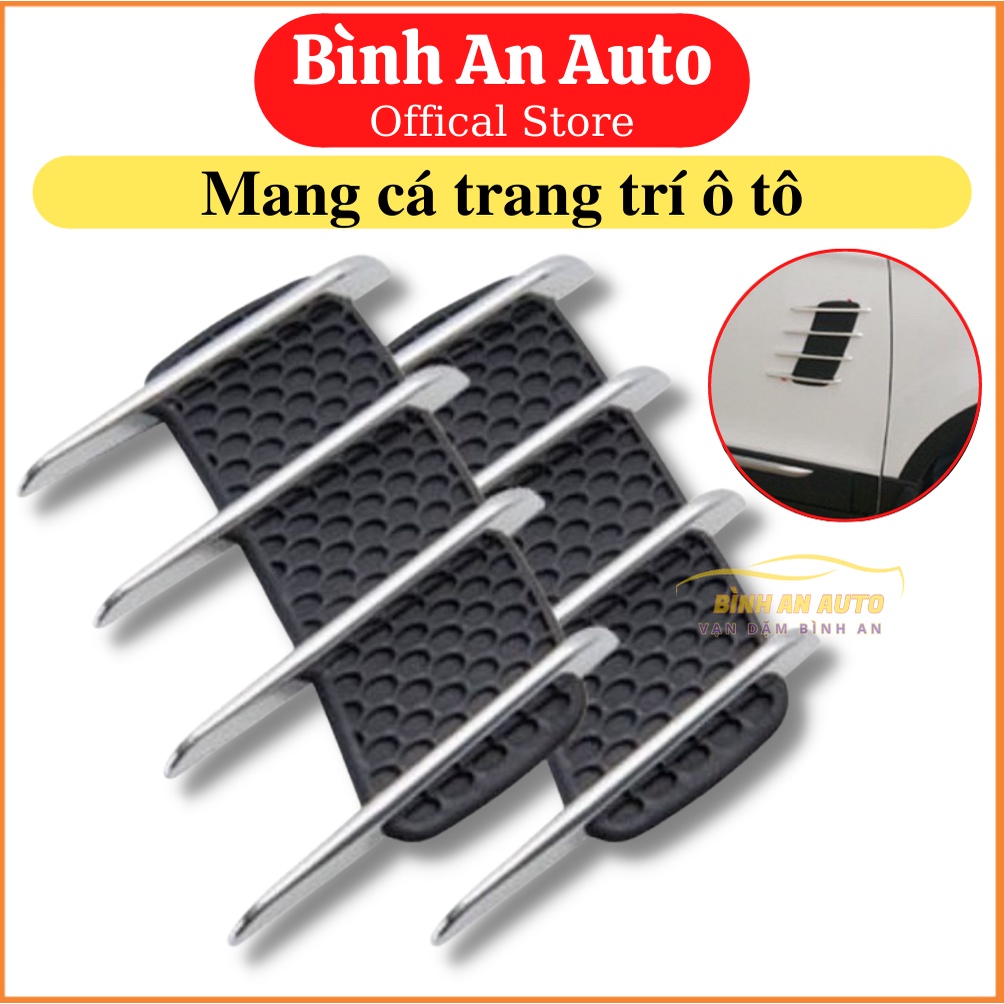 Bộ 2 mang cá loại lớn trang trí 2 bên xe hơi ô tô mô phỏng cửa gió - Bình An Auto