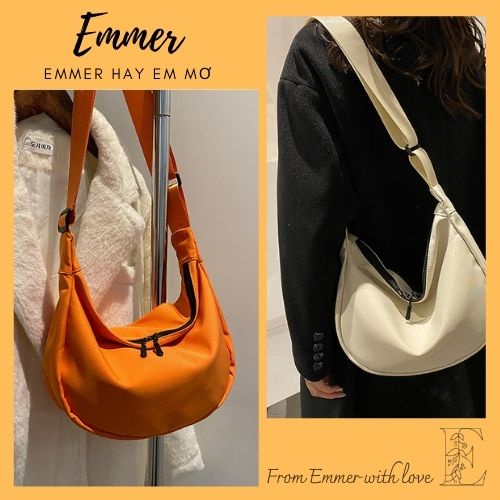 Túi đeo vai vải dù chống nước, túi bao tử đeo chéo unisex phong cách ulzzang Hàn Quốc, Emmer191