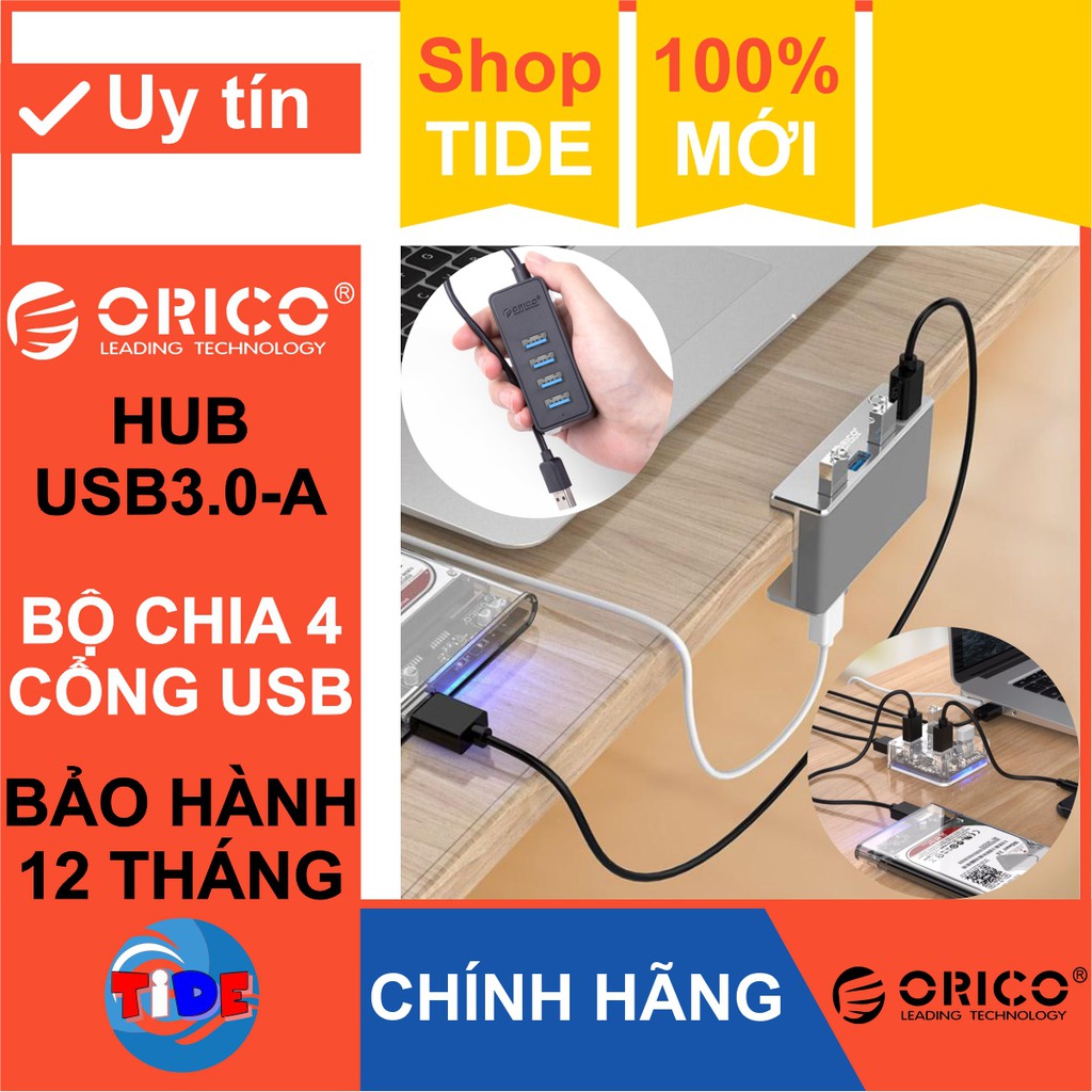 Hub Orico – Bộ chia 4 cổng USB 3.0 - Chính Hãng Orico – TWU32-4A / W5P-U3 / MH4U-U3 / MH4PU