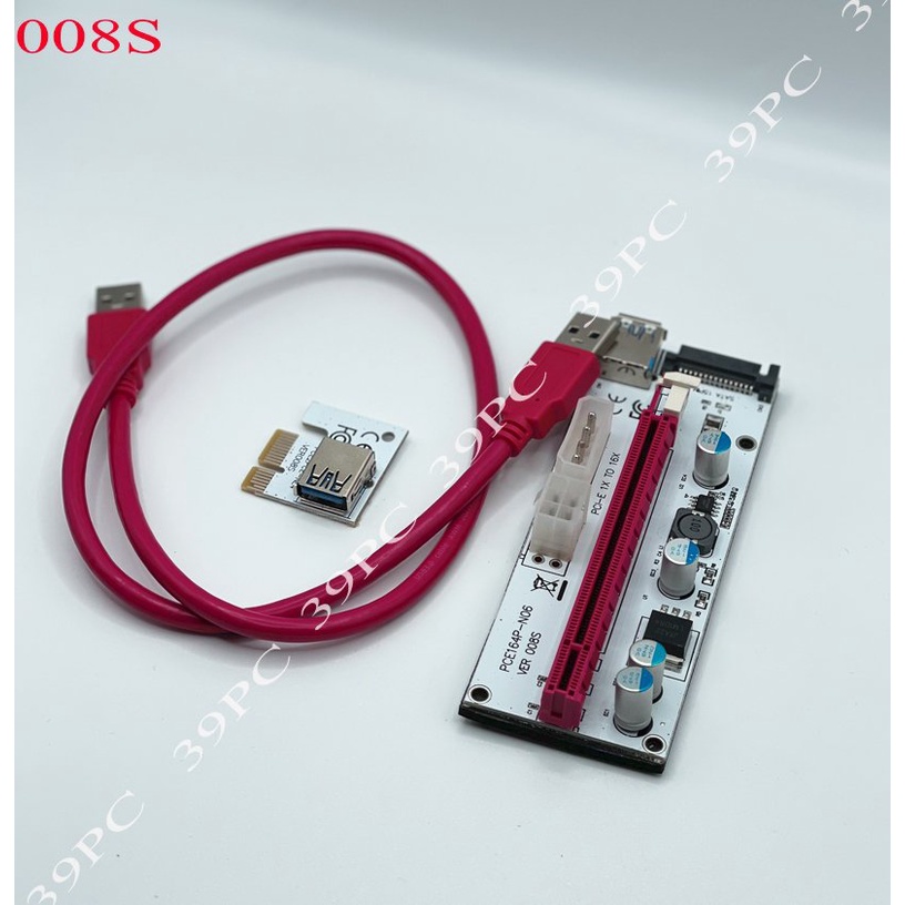 Combo Dây Riser Máy Đào 008s / 009s / 009s plus / ver 012 max Có Led New